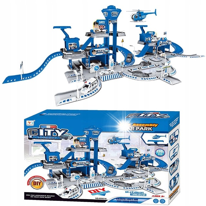 Rendőrségi szett kisautókkal, HH Poland, többszínű