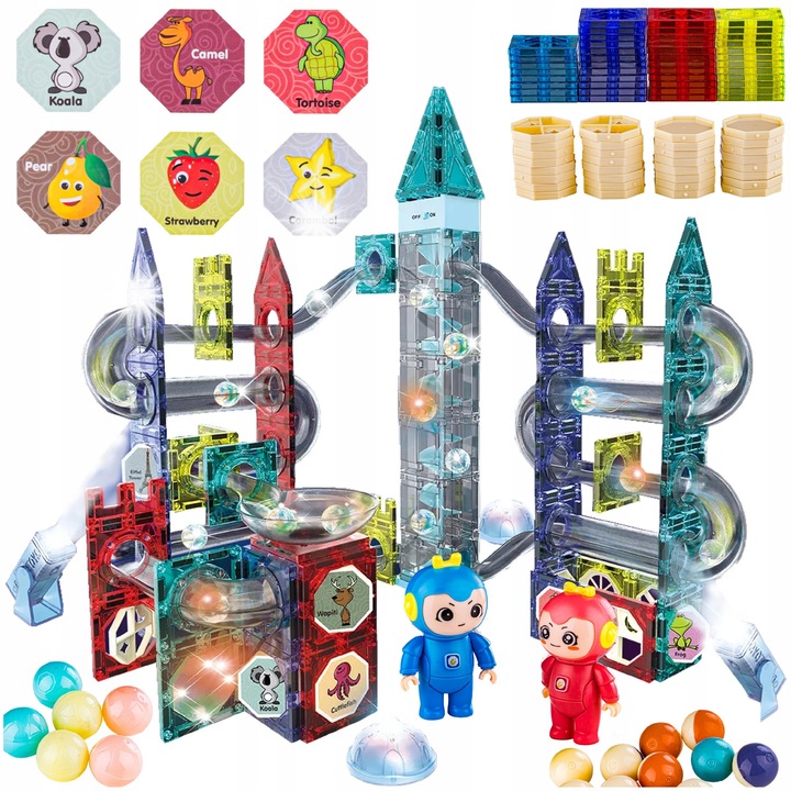 Set de constructie, DK, caramizi magnetice, 167 elemente, multicolor, pentru copii, peste 3 ani