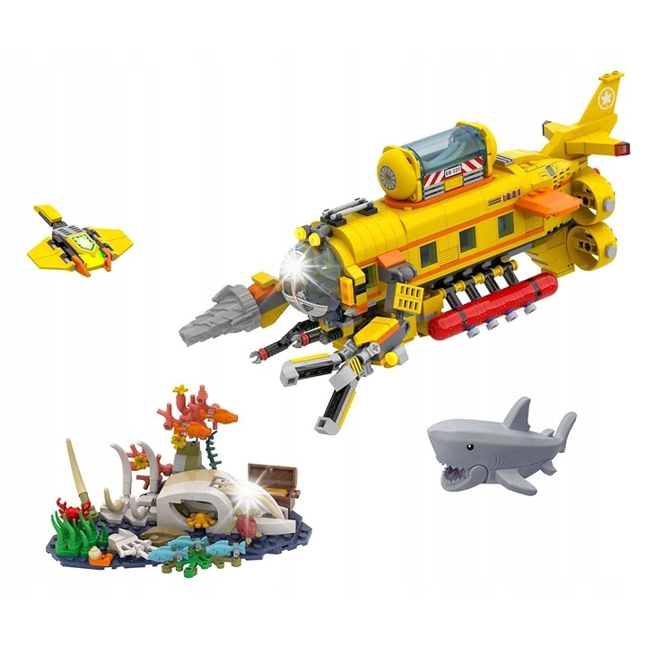 Set de constructie Hogokids, robot submarin, LED