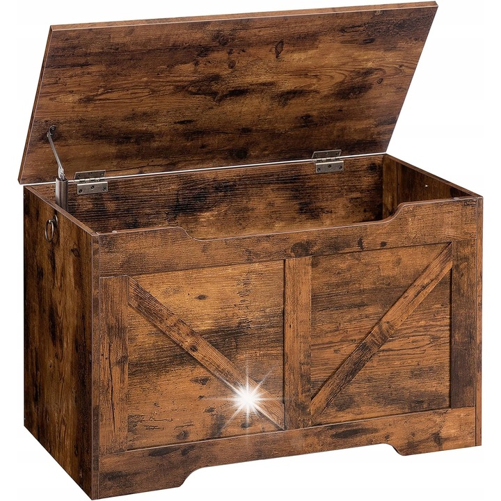 Cutie de depozitare Hoobro, maro, 75x40x50,5cm