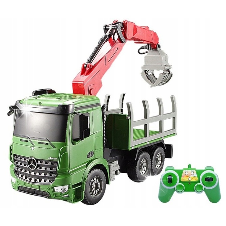 Macara pentru transportul lemnului 1:20, Double Eagle, cu sunete si lumini, 380x210x170mm, 2.4GHz, set complet