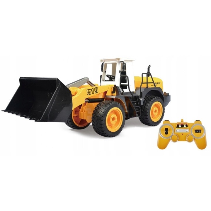 Булдозер с дистанционно управление Double Eagle, 6 канала, звуци, светлини, 420x140x270мм, пълен комплект