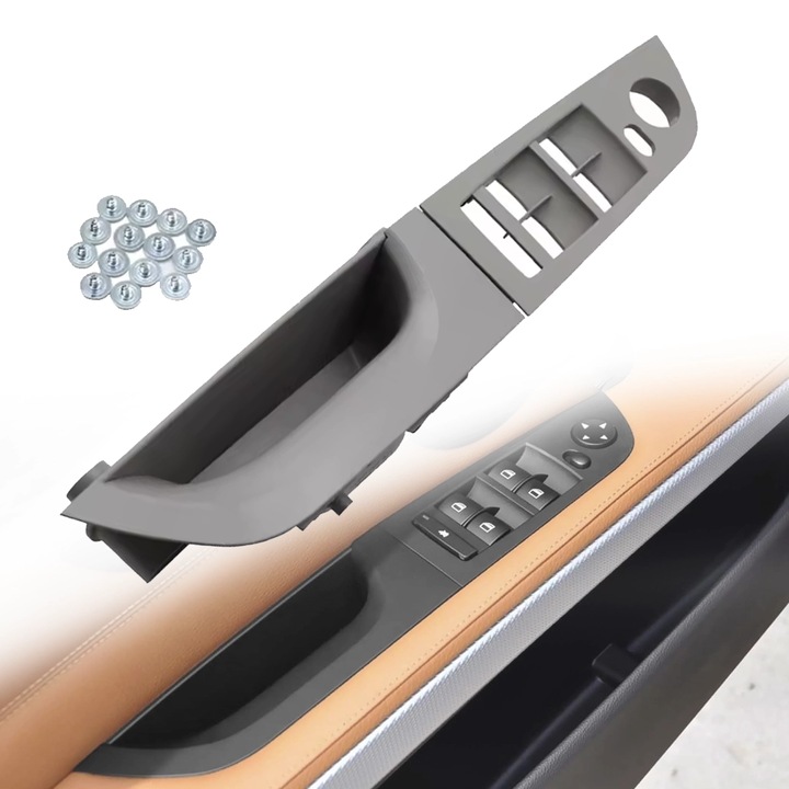 Maner portiera sofer fara oglinzi rabatabile pentru BMW Seria 3 E90/E91, gri, 35, 5 cm - MHE90LS-0512G (Grey)