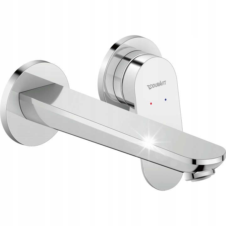 Смесител за мивка за вграждане Duravit Wave, хром, 20,2 см, стандартен монтаж