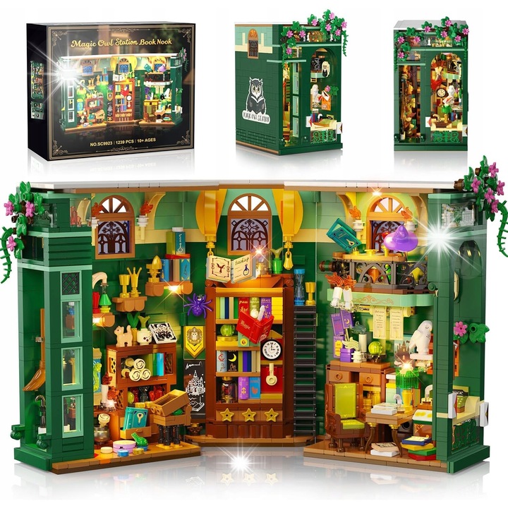 Конструктор Insoon Magiczna Stacja Sowa 1239 части, LED