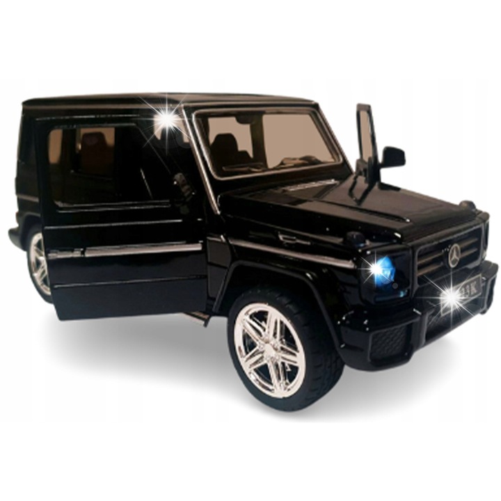 Masinuta off-road Emaj, 17x8cm, efecte sonore si lumini LED, metalic