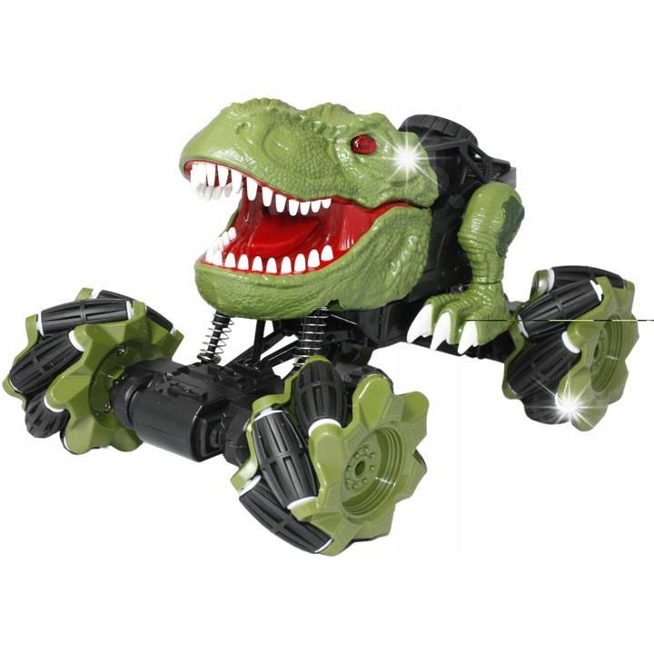 Masinuta RC 4x4 Emaj, dinozaur, 22,5cm, cu sunete, cu telecomanda 2,4G