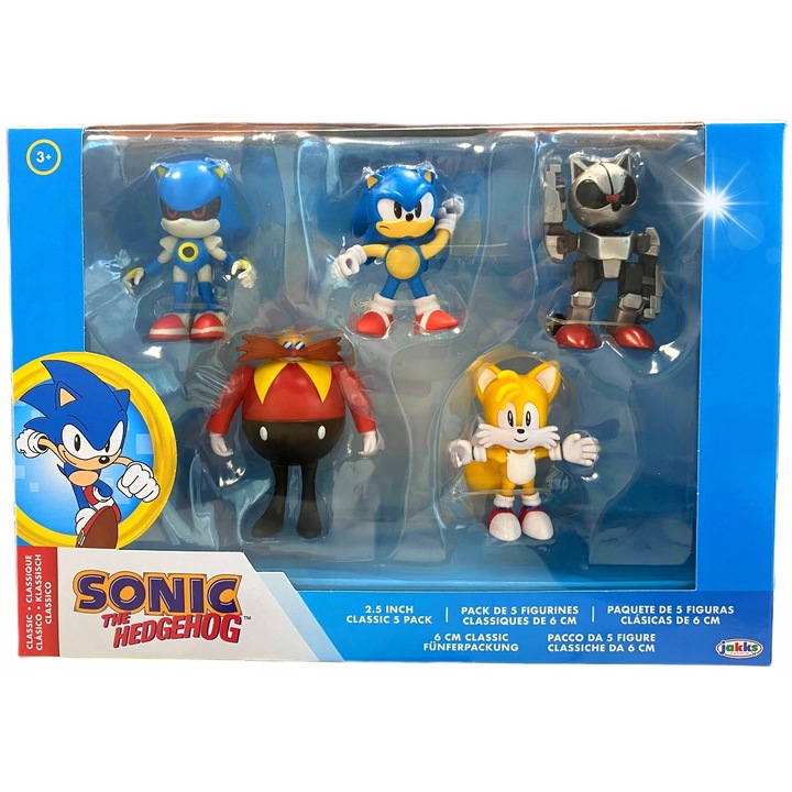 Set figurine Sonic The Hedgehog 5 elemente, 6 cm, multicolor