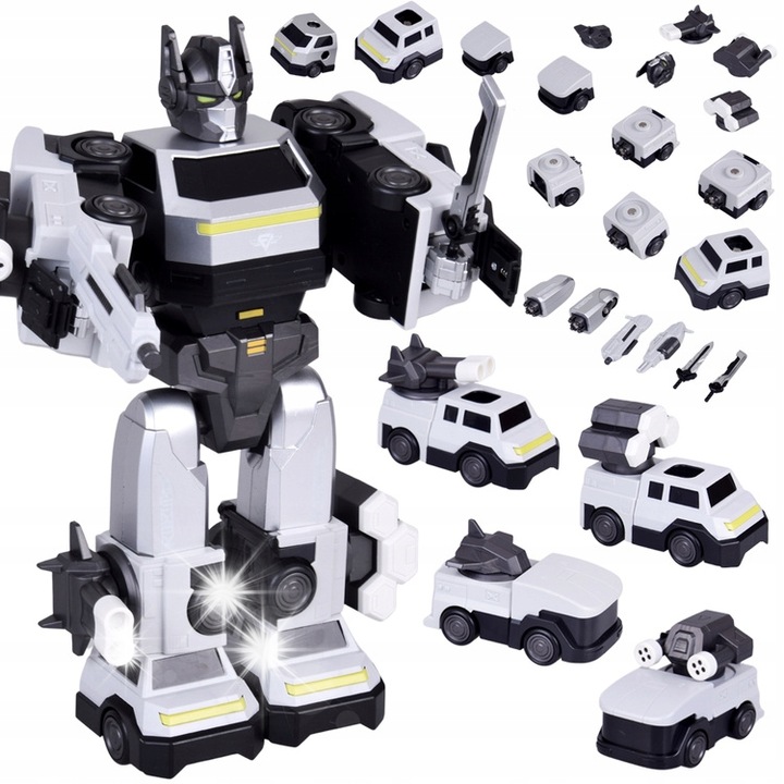 Робот играчка Jokomisiada Трансформър 2 в 1, голяма фигура, многоцветен