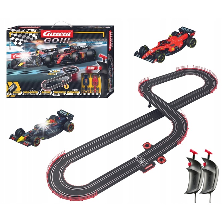 Psta de curse, Carrera GO! 4,3m, Ferrari SF-23, Red Bull RB19, 2 controlere, 183x80cm