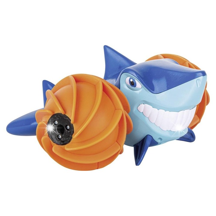Лодка с дистанционно управление Carrera Sharkky Amphibious Fish, 24 см, 2,4 GHz, синя, максимална скорост 6 км/ч, водоустойчива
