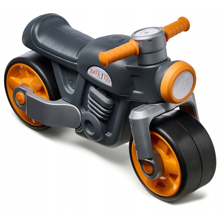 Motocicleta retro FALK Jezdzik, negru, silentioase, 63x26x39cm, pentru copii 1+, maxim 25kg