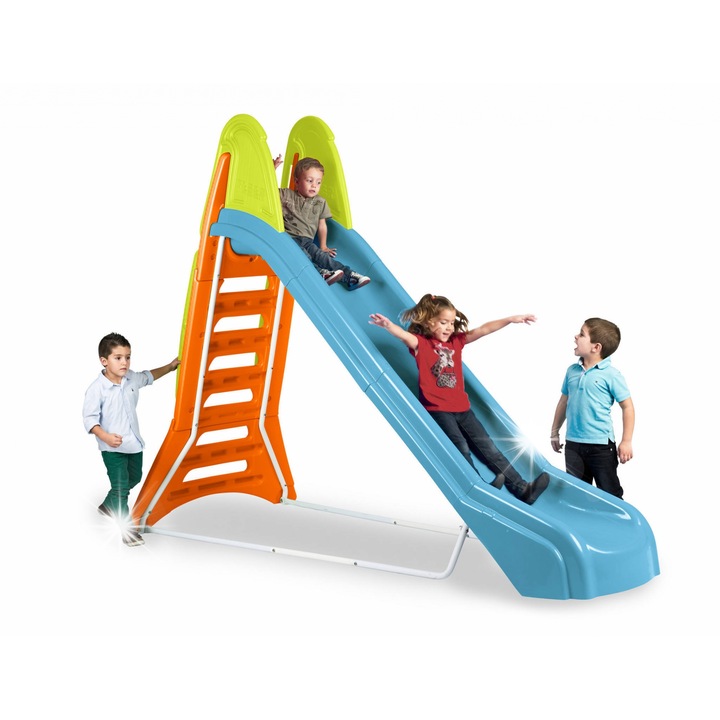 Детска пързалка, Feber, пързалка с водна пързалка, 285 см, 209x302x117 см, пластмаса, 3-10 години