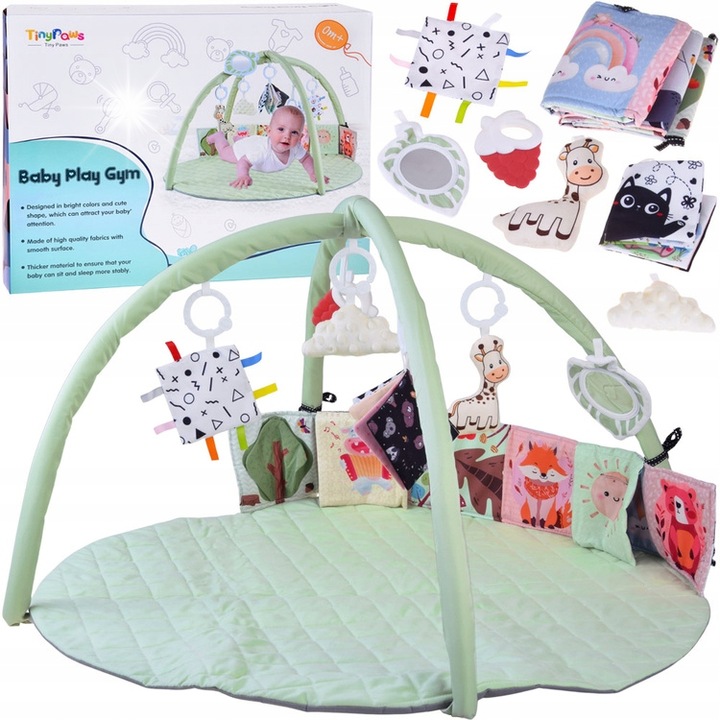 Covoras educational cu pala + set jucarii, Jokomisiada, multicolor