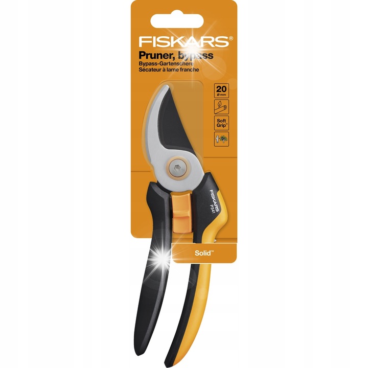 Fiskars P341 kerti metszőolló, 20mm vágás, acél penge, FiberComp nyél, 1057164