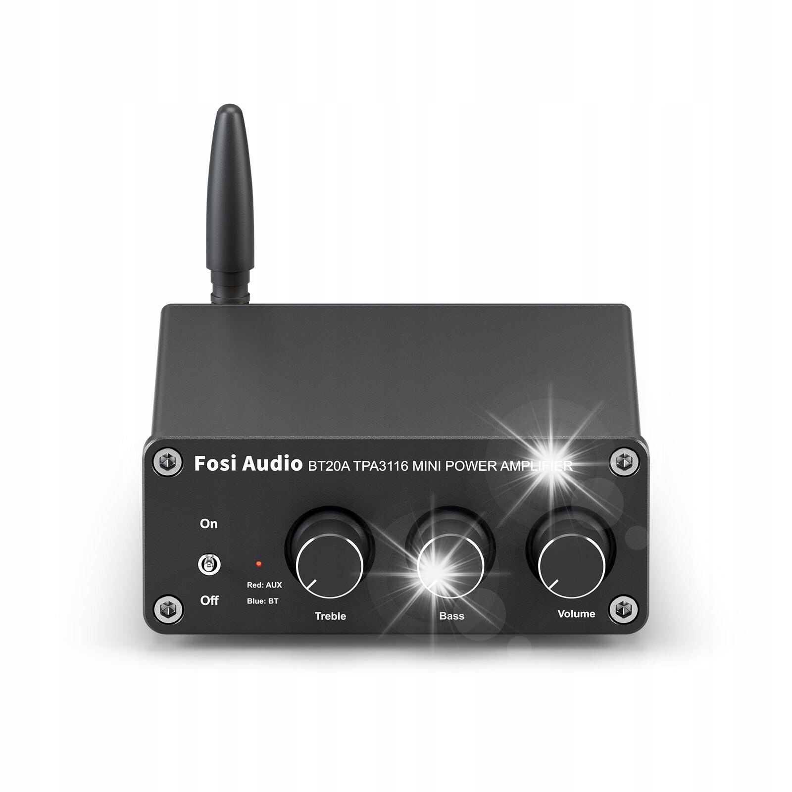 Amplificator Fosi Audio BT20A 2 x 100 W cu Bluetooth 5.0, negru