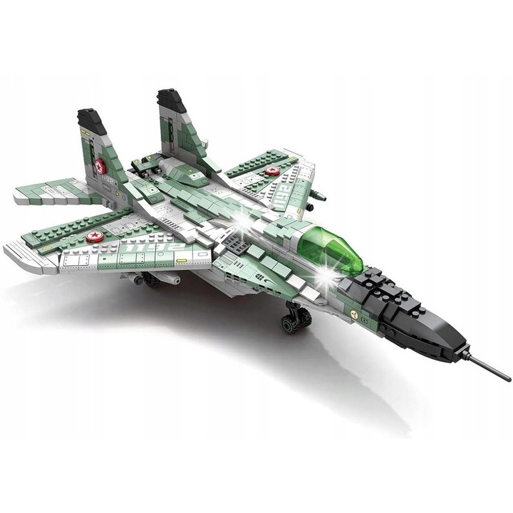 Set de constructie Jokomisiada Avion de vanatoare MIG-29, 1290 piese