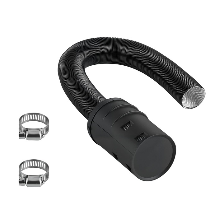 Комплект маркуч за всмукване на въздух за дизелов паркинг нагревател за кола, Комплект маркуч + филтър + амортисьор, 25 мм диаметър, разтеглив и гъвкав, с скоби, съвместим с 2 kW, 5 kW и 8 kW