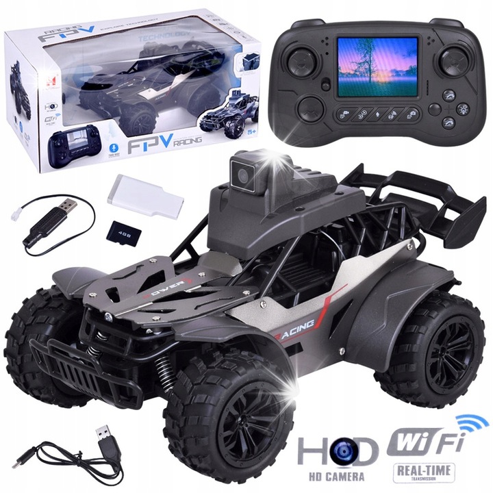 Távirányítós Off-Road autó, Jokomisiada, videókamera, 2,4GHz, szett