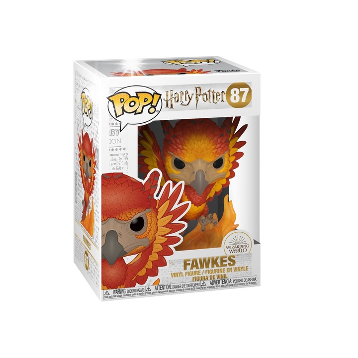 Figurina Funko POP! Harry Potter Fawkes, 3.6x4.5x6.4cm, multicolor