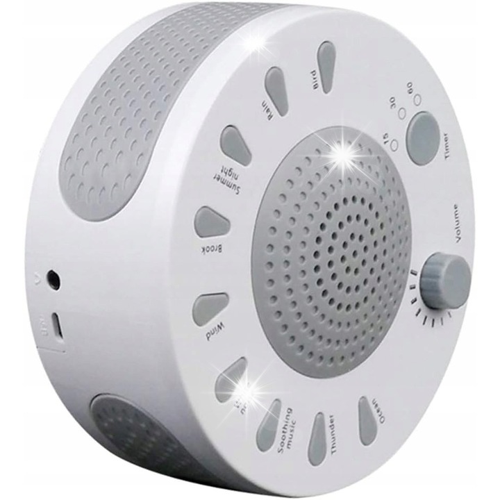 Generator de zgomot GAT, 9 sunete relaxante, alimentare USB sau baterii, 150x50mm