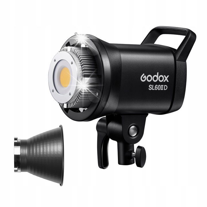 Lampa LED Godox SL60IID, 70W, 5600K, 8 efecte luminoase, dimensiuni 14x23,6x21,5cm, set complet