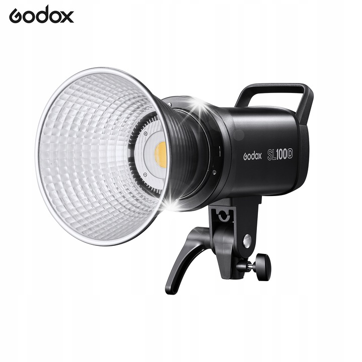Lampa video LED Godox SL100D, 100W, 5600K, 8 efecte, 24.3x20.5x12.7cm, set complet