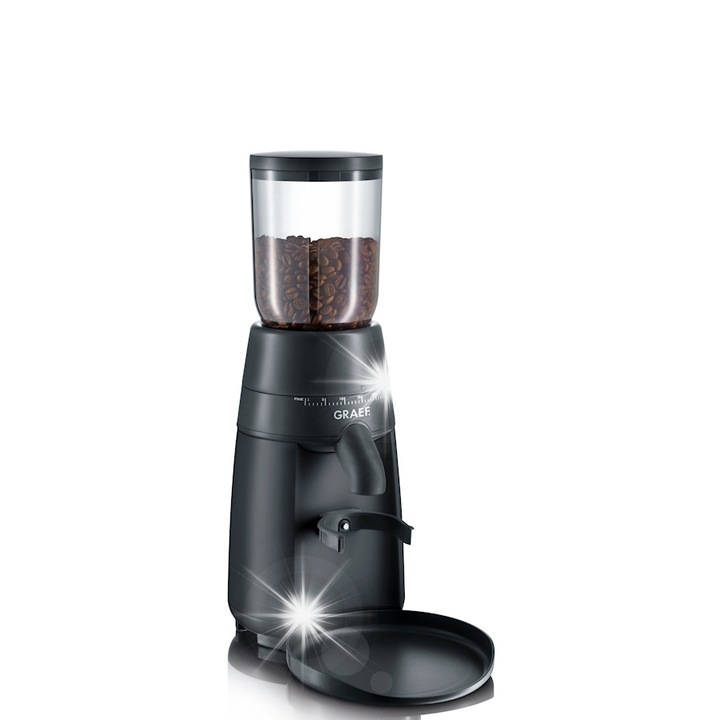 Rasnita de cafea Graef CM 702, 250g, negru, dimensiuni 154x260x375mm