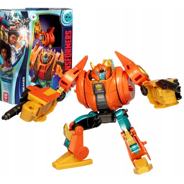 Фигурка Transformers EarthSpark, Deluxe Jawbreaker, 12,5 см, комплект с 3 приспособления, за момчета от 6 години