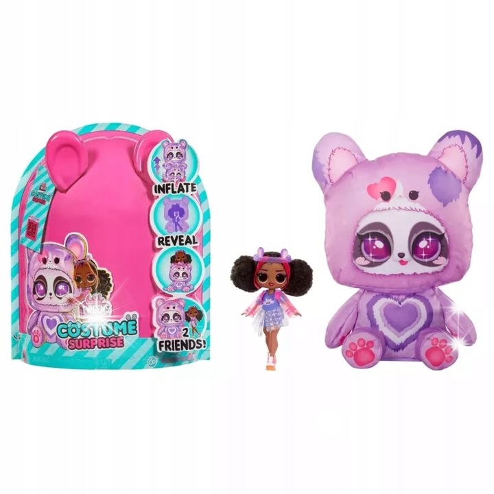 Papusa L.O.L. Surprise! Tweens Costume, Hoops Cutie, costum pisica, turcoaz, 3+ ani