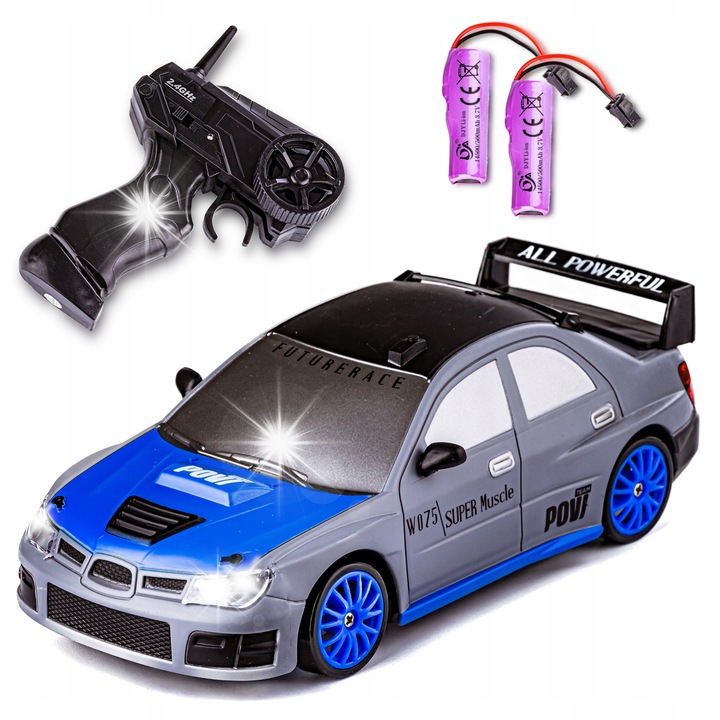 Masina RC HB Toys Subaru Impreza Drift 4x4, 1:24, 2x acumulatori, 18,5x8,3x6cm