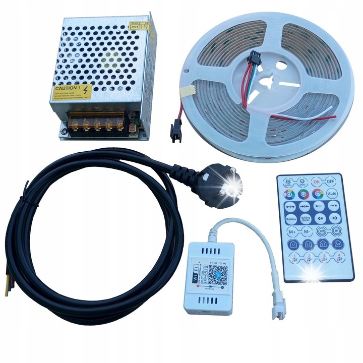 Benza LED RGB LDN, 5m, 576 LED/m, cu pilot WiFi si alimentator