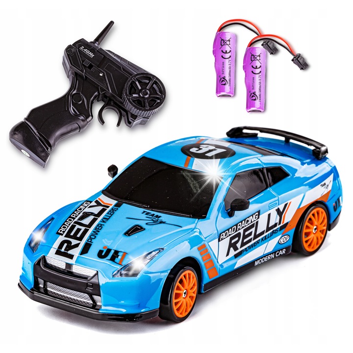 RC дрифт кола HB Toys 4x4, 2 батерии, 1:24, 18,5x8,3x6см, многоцветна