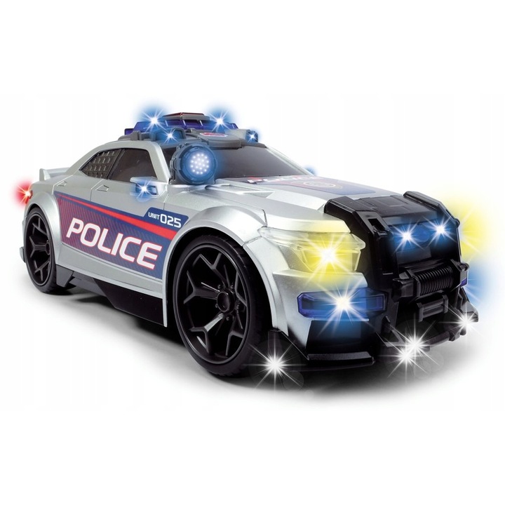 Dickie Rendőrautó, Street Force rendőrautó, fény- és hangeffektek, 33cm, ezüst
