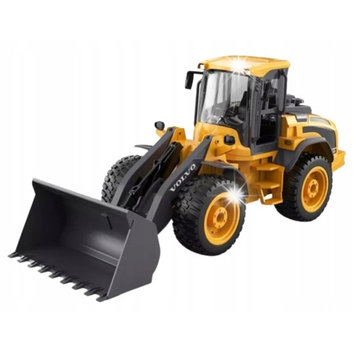 Колесен товарач Volvo L50H, 1:16, с дистанционно управление, пълен комплект, 451x140x185mm, жълт, Double Eagle