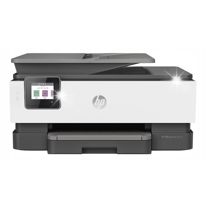 Imprimanta multifunctionala HP OfficeJet Pro 8022e, imprimare automata duplex, conectivitate Wi-Fi, 20x30x15cm