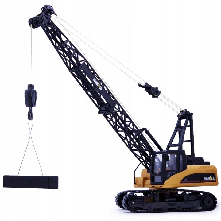 Macara pe senile, Huina Toys, 1:14, cu telecomandata, 25x17x27,5cm, cu lumini si sunete