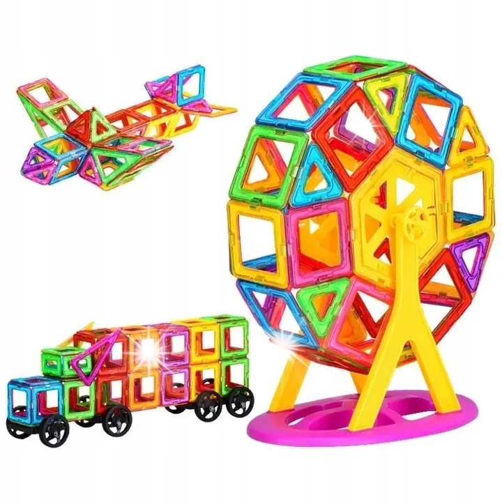 Set de constructie Leopard, 118 elemente, cu moara diabolica si rotite, multicolor