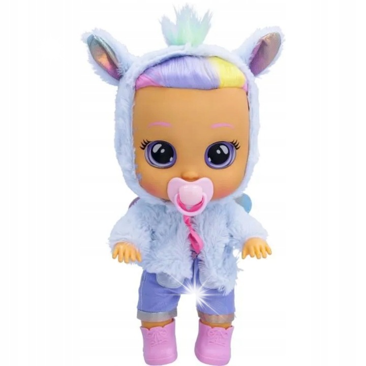 Papusa Cry Babies Dressy Fantasy Jenna, costum schimbabil, ochi cristal, 3+ ani