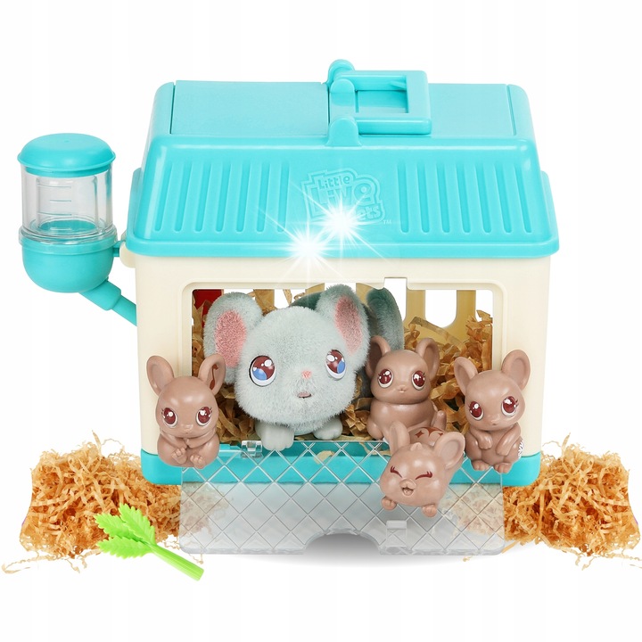 Set figurine, Little Live Pets, 4-5 animale, accesorii, multicolor