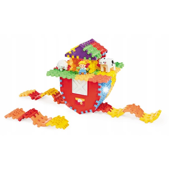 Seturi de constructie, Little Tikes, Ferma, 86 elemente, 5 figurine, 7cm