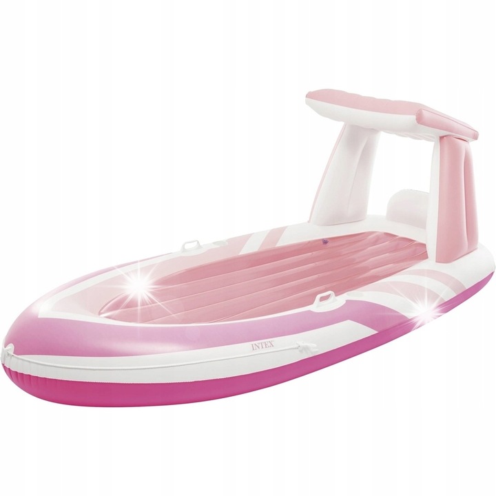 Плажна надуваема играчка, Intex, 244x119x97 см, розова
