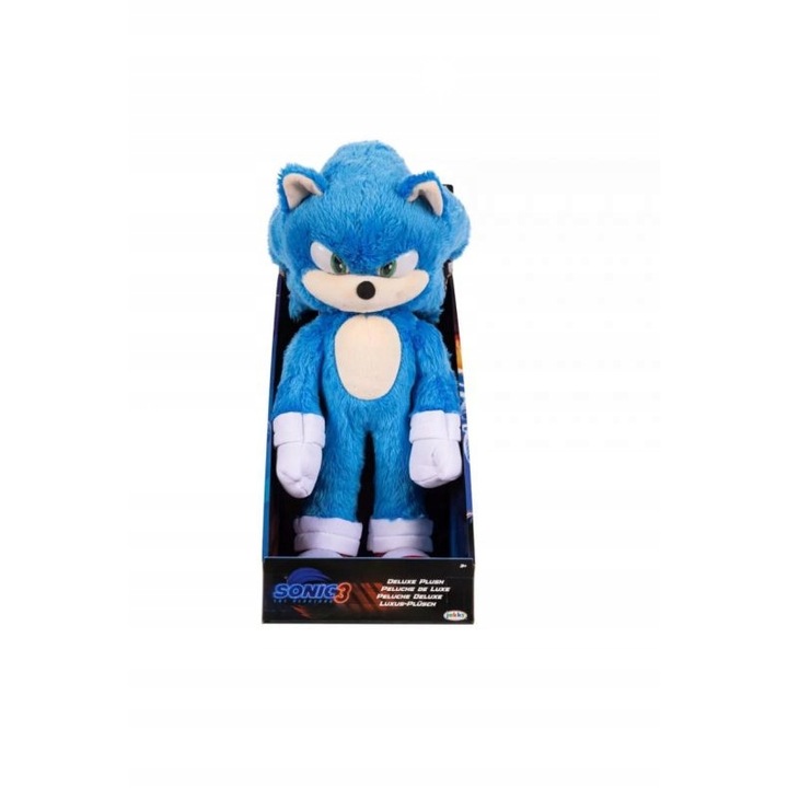 Плюшена играчка Sonic 3 the Hedgehog Deluxe, 35 см, синя, комплект плюшени играчки