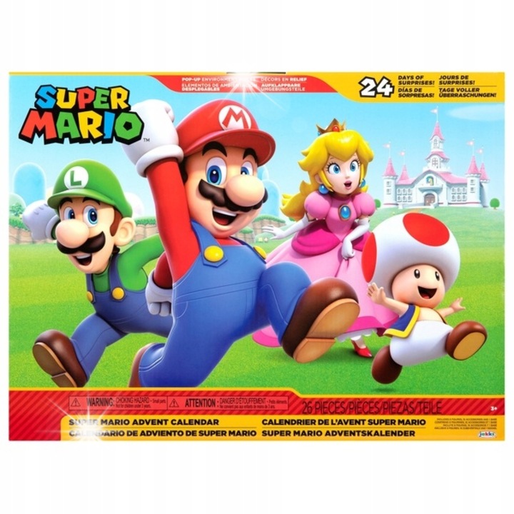 Calendar Advent "Super Mario", set 24 figurine, accesorii, multicolor