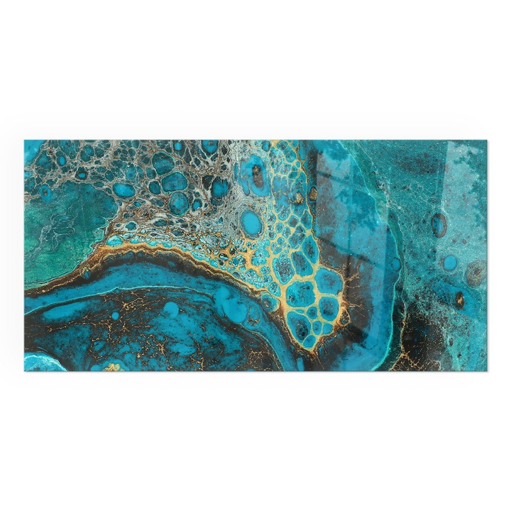 Covor Sticla Securizata, Wallfluent, Dreptunghiulara, 100x50 cm, Forme abstracte inspirate din natura, Izolare Termica Podea, 4mm, Sub Soba, 010010780170000017120