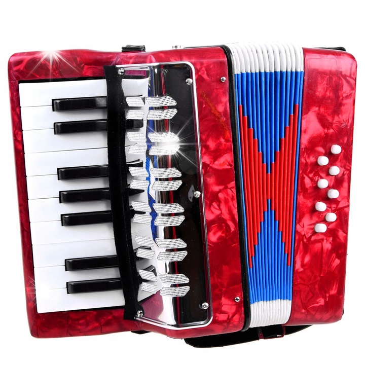 Zenélő harmonika gyerekeknek, Jokomisiada, 23x23x10cm, szett, többszínű