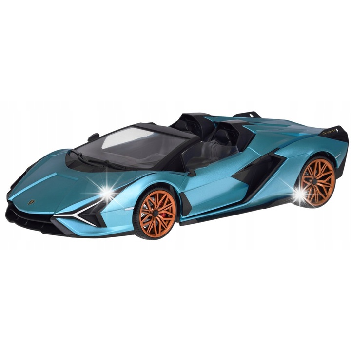 Lamborghini Sian kisautó, 1:12, távirányítós szett, gumi kerekek, 41x19x17,5cm