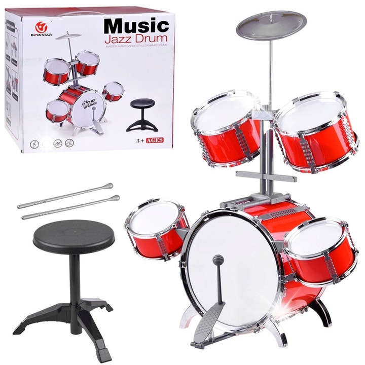 Instrument muzical de jucarie, Jokomisiada, percutie mare, 5 batai, multicolor