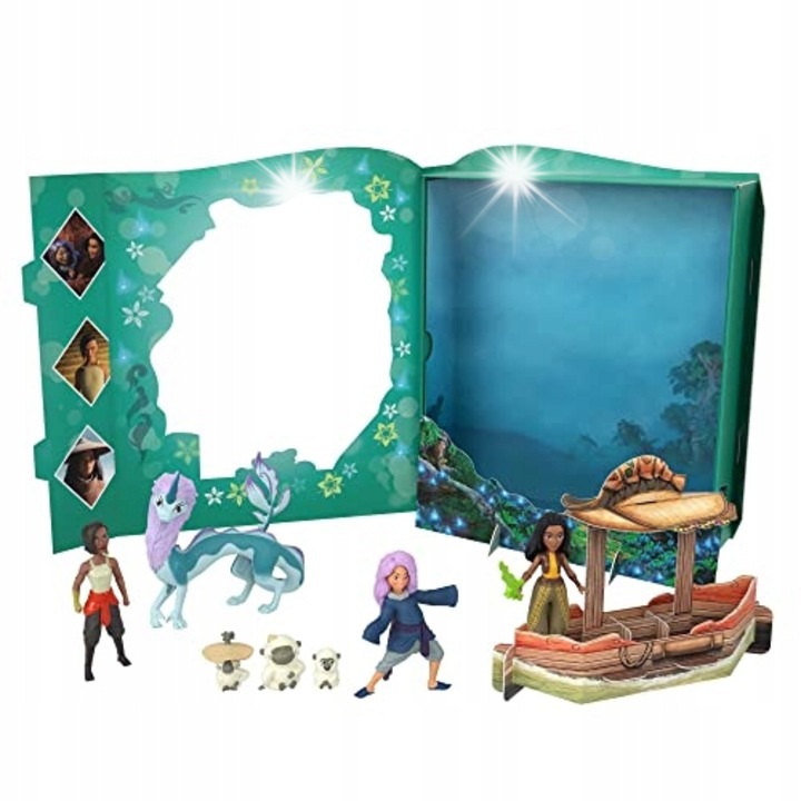 Set clasic Disney Raya si ultimul dragon, 7 figurine cu accesorii, multicolor, 3 ani+