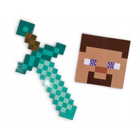 Costum Minecraft set cu sabie si masca, Jakks Pacific, 4+ ani ...